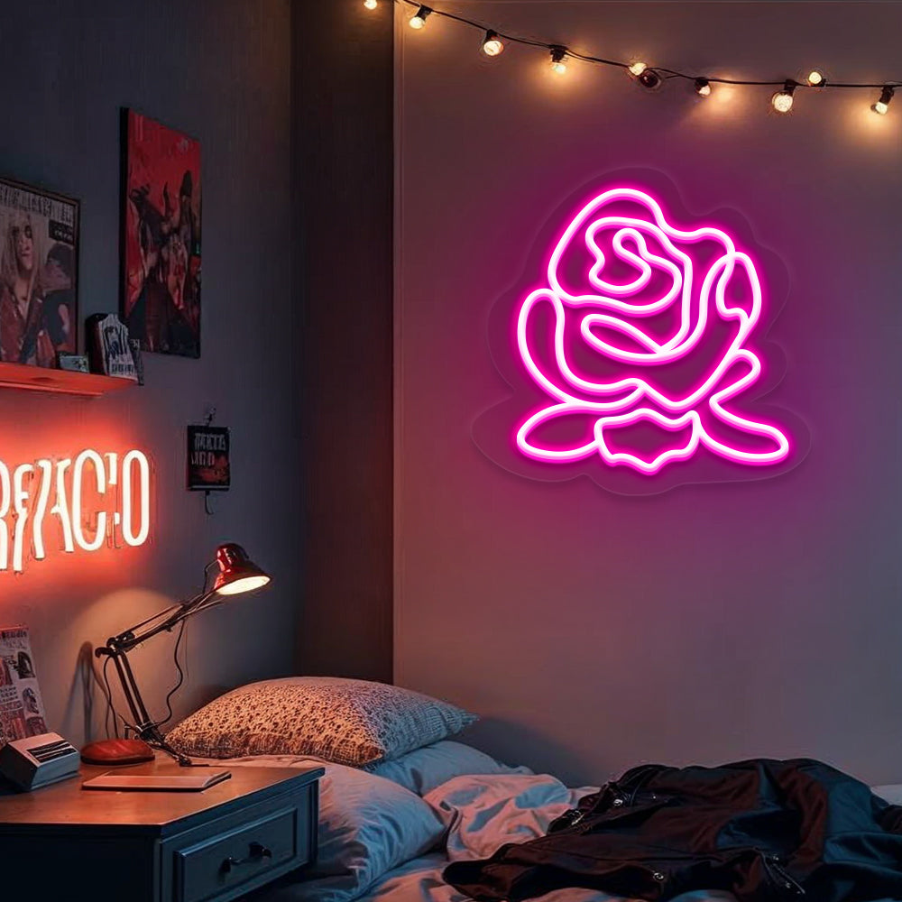 Red Rose LED Neon Sign