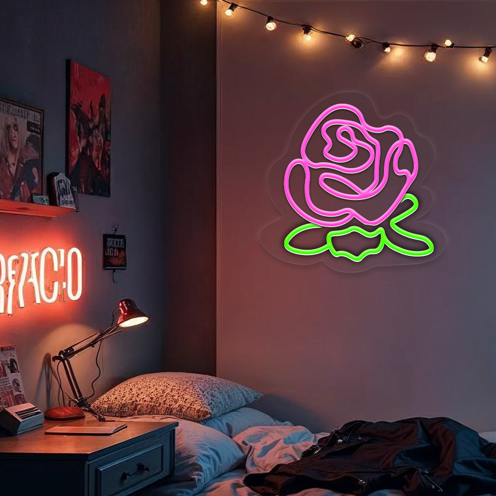 Red Rose LED Neon Sign