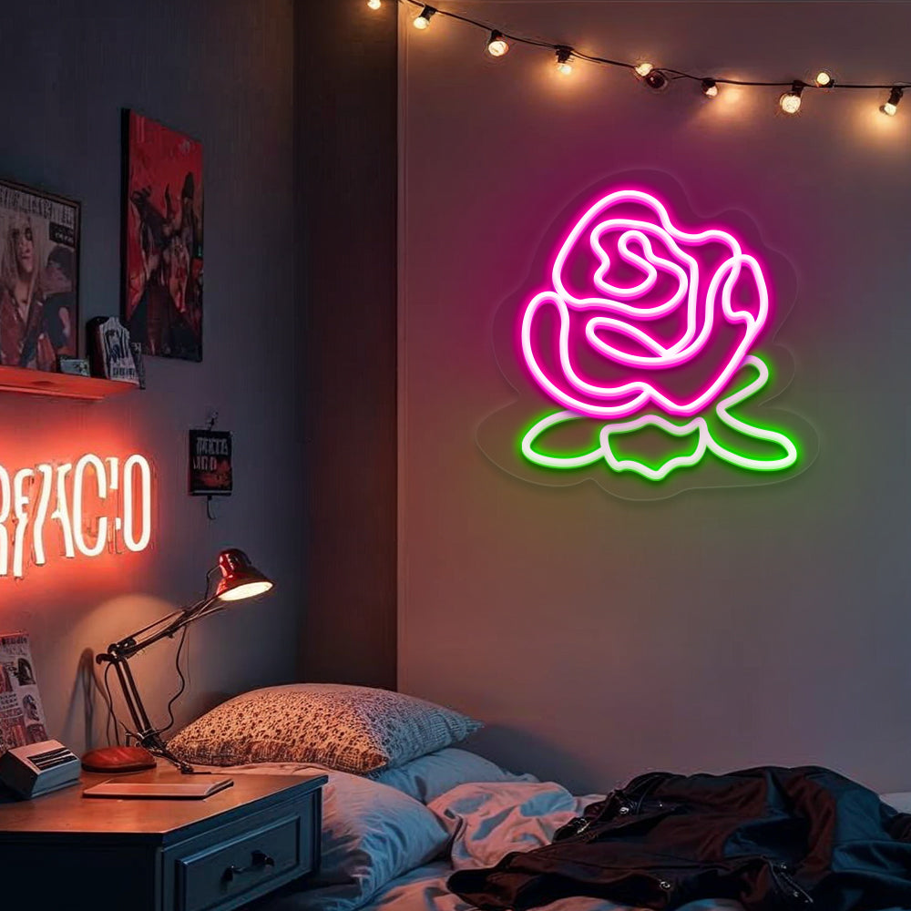 Red Rose LED Neon Sign