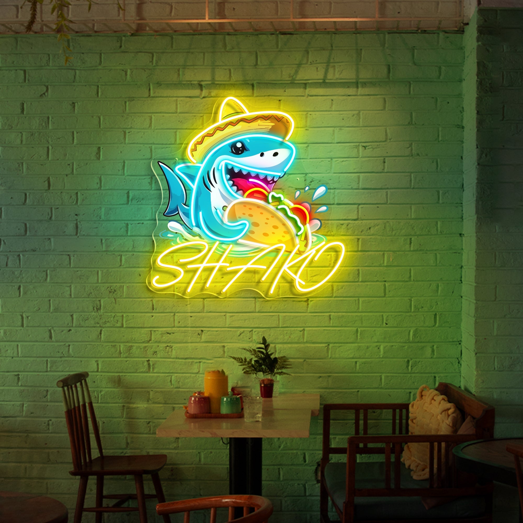 Shake Tacos Neon Sign