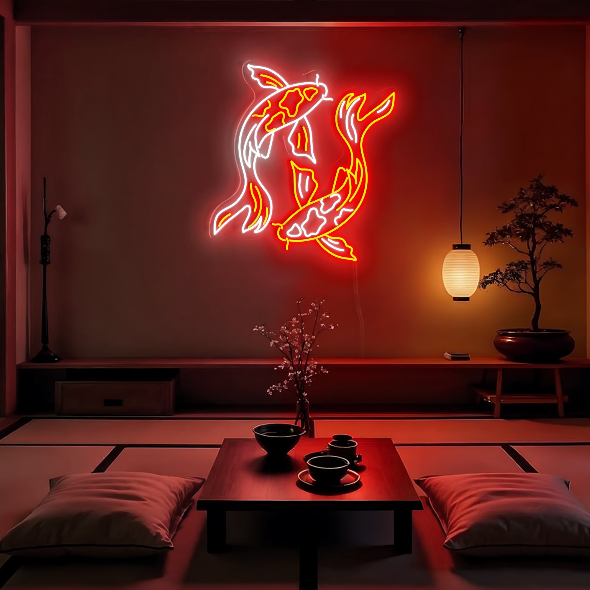 Yin Yang Koi Fish Neon Sign