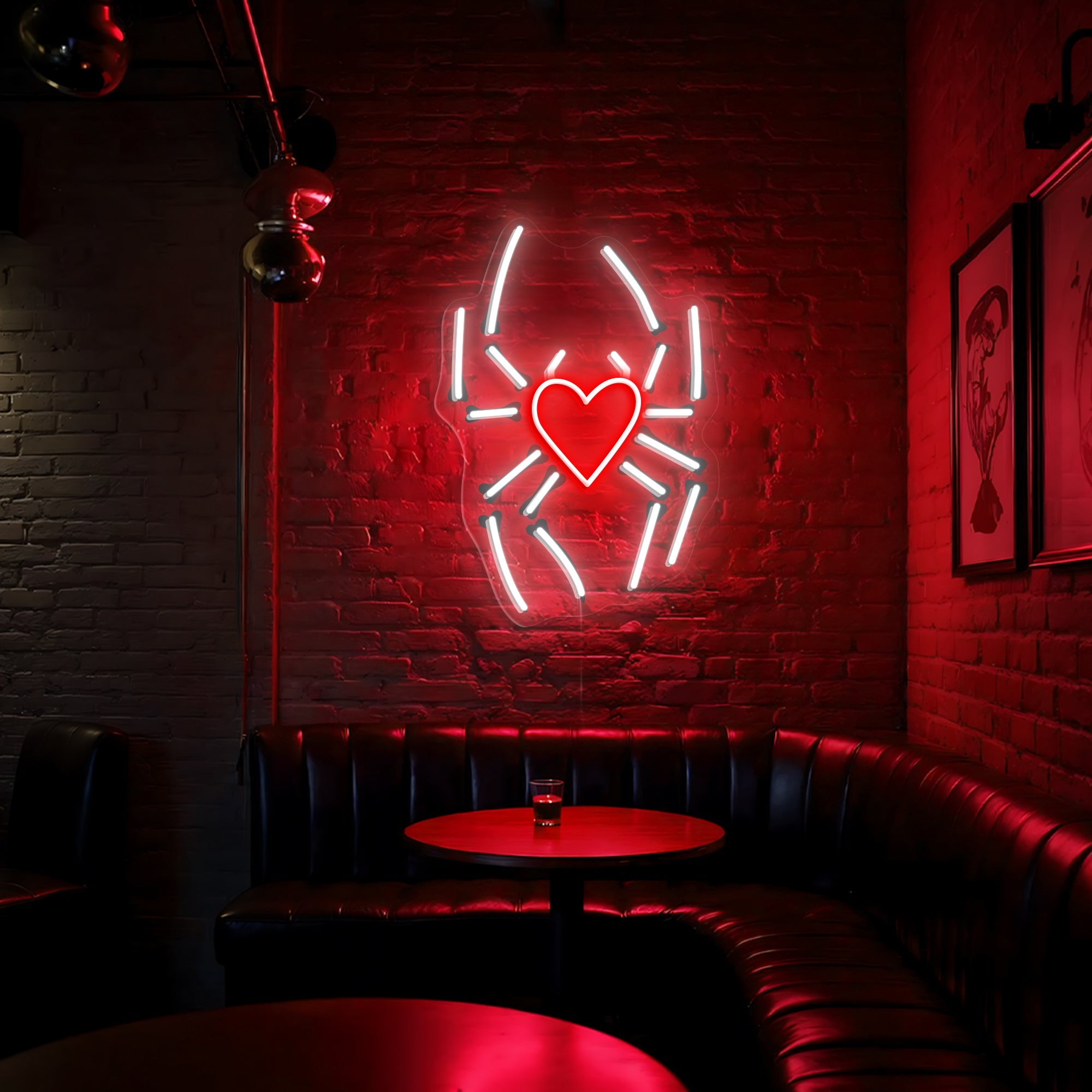 Spider Heart Neon Sign