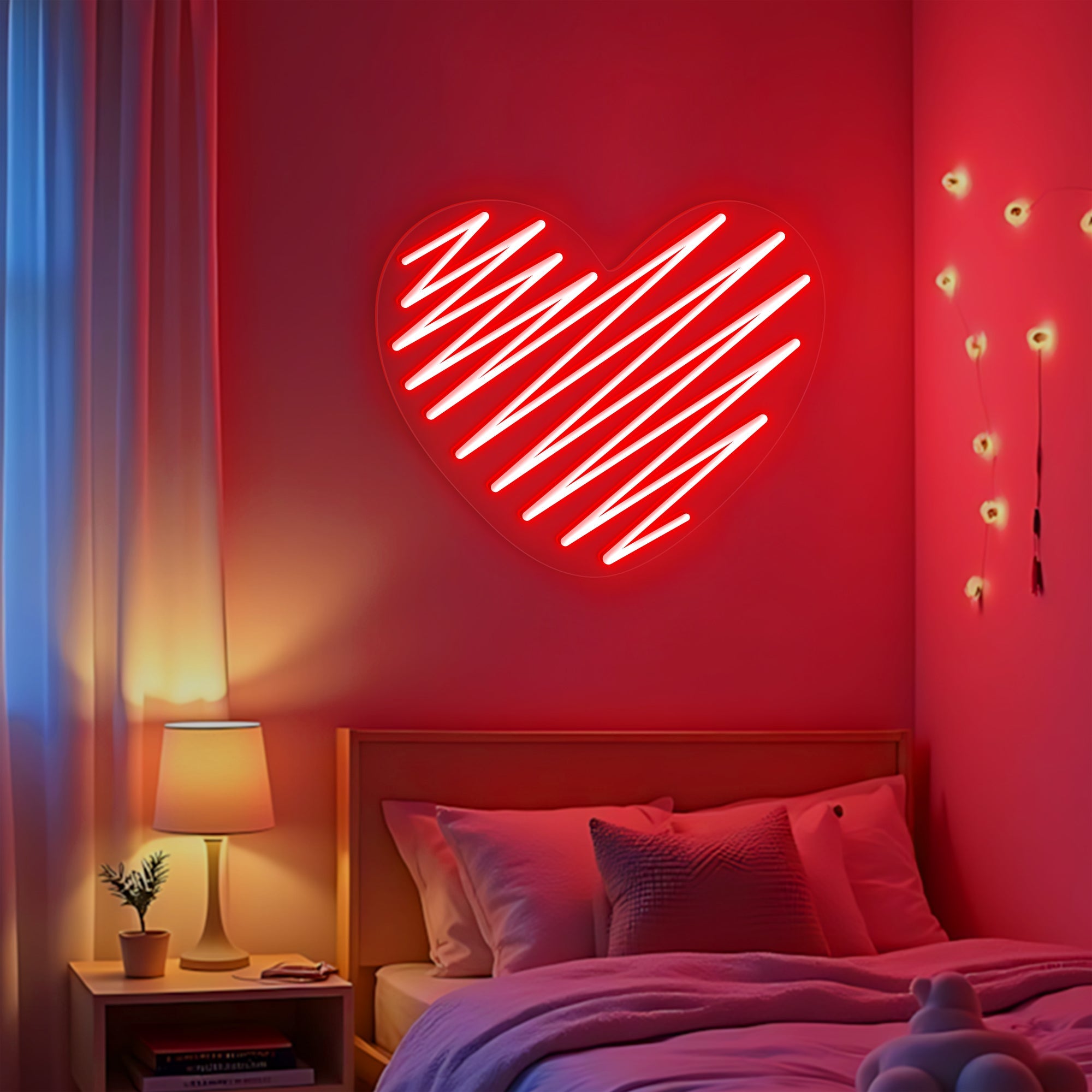 Heart Line Art Neon Sign