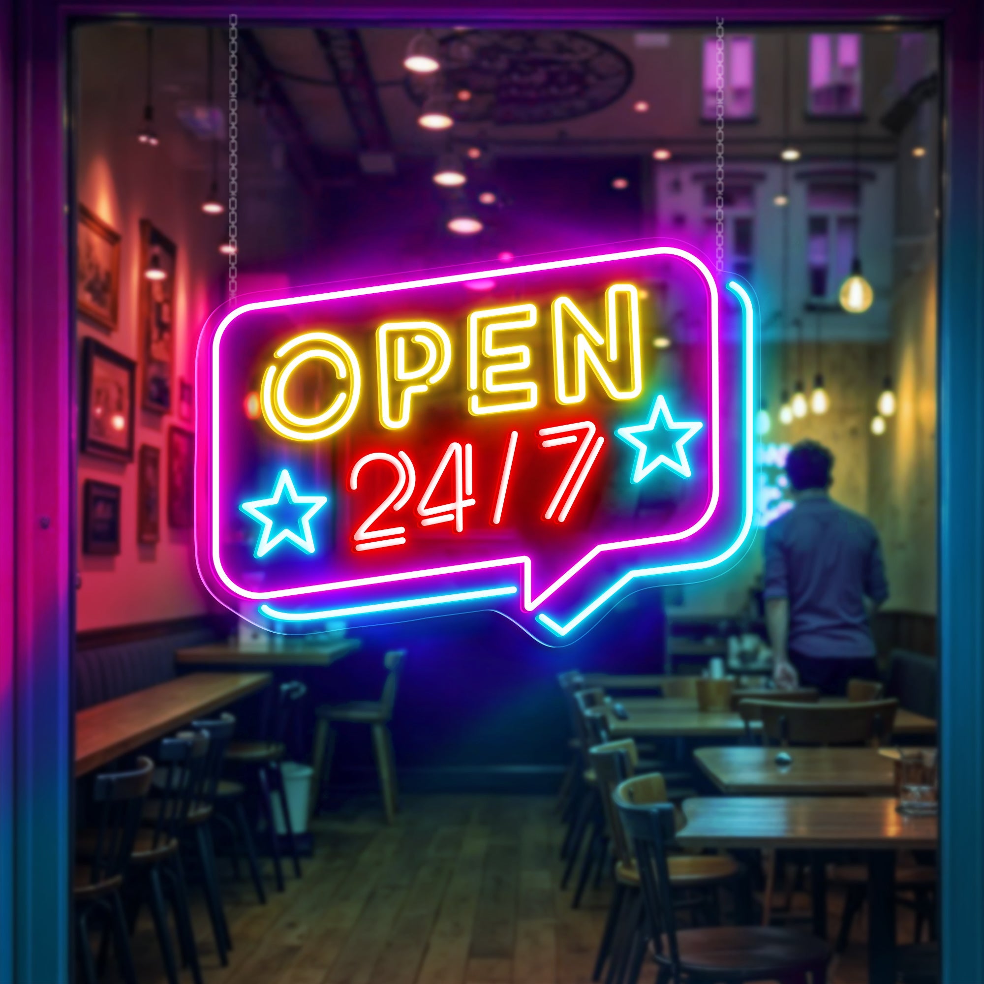 Open 24/7 Neon Sign