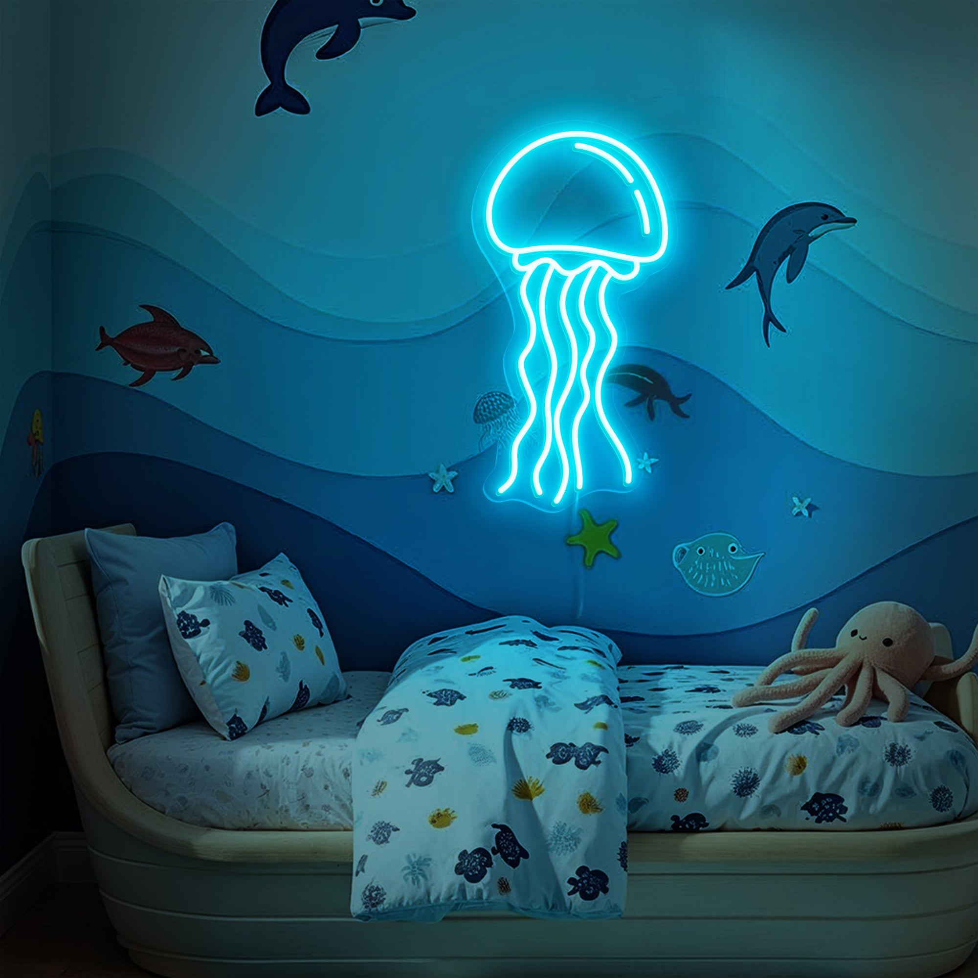 Jellyfish Neon Sign