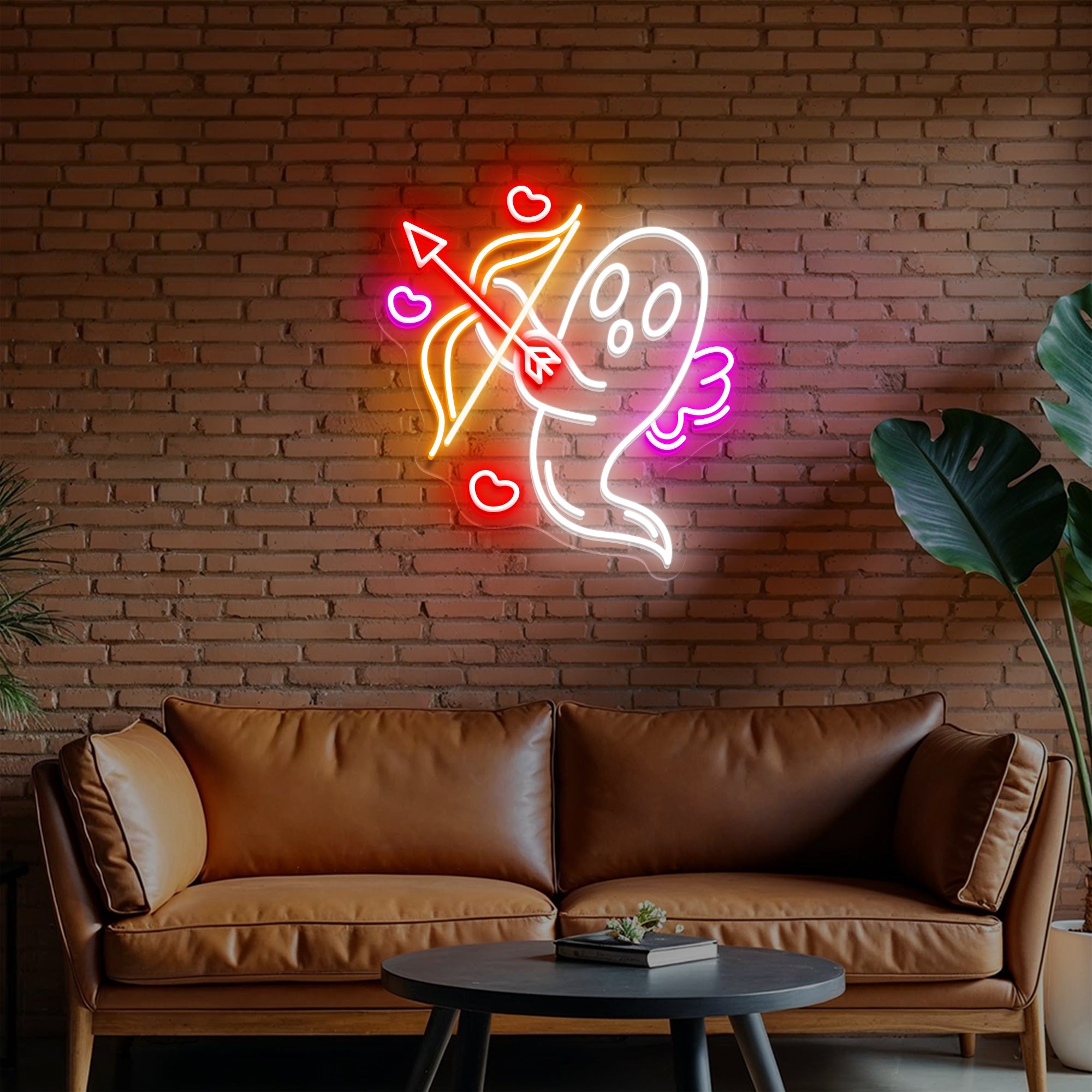 Cupid Ghost Neon Sign