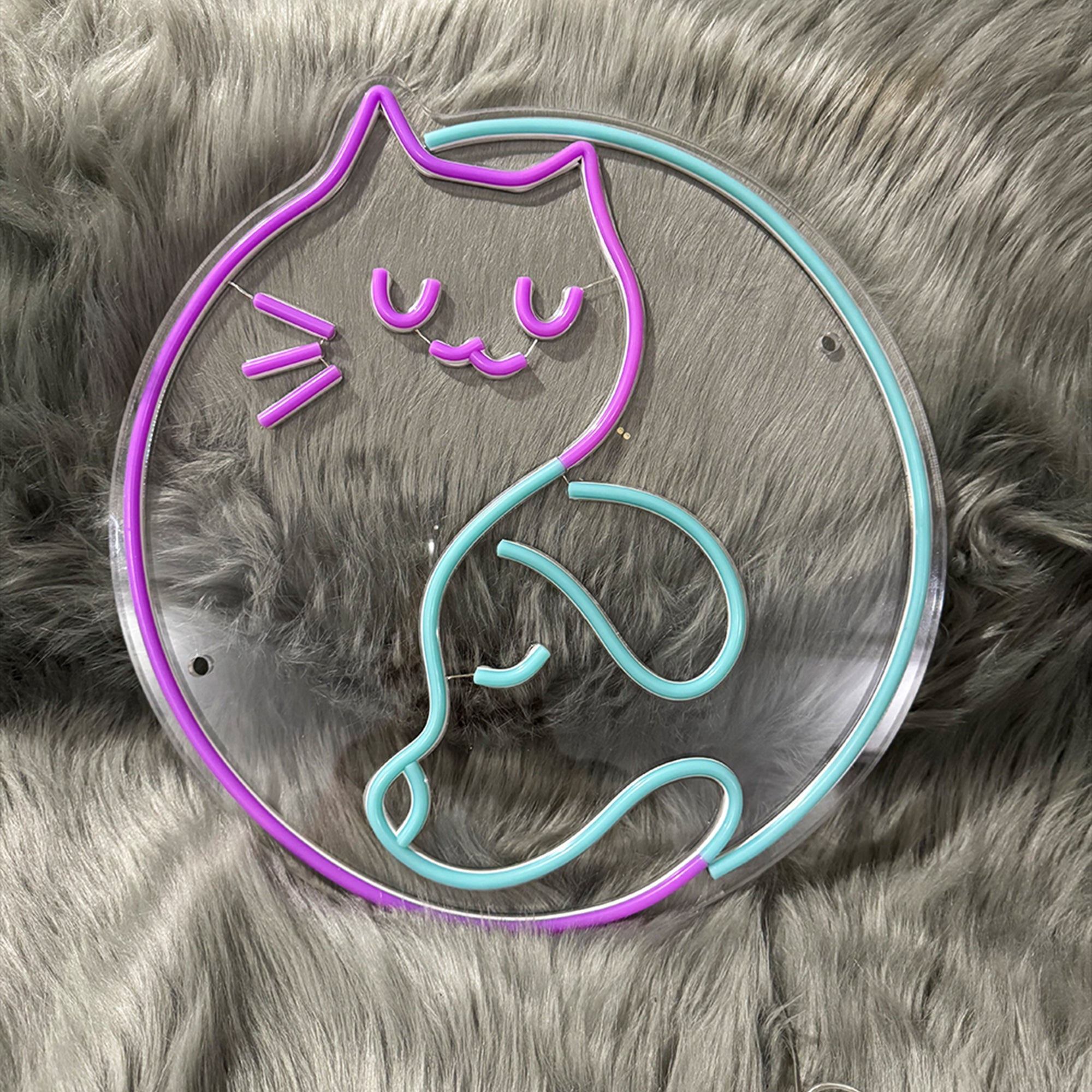 Yin Yang Cat & Dog Neon Sign