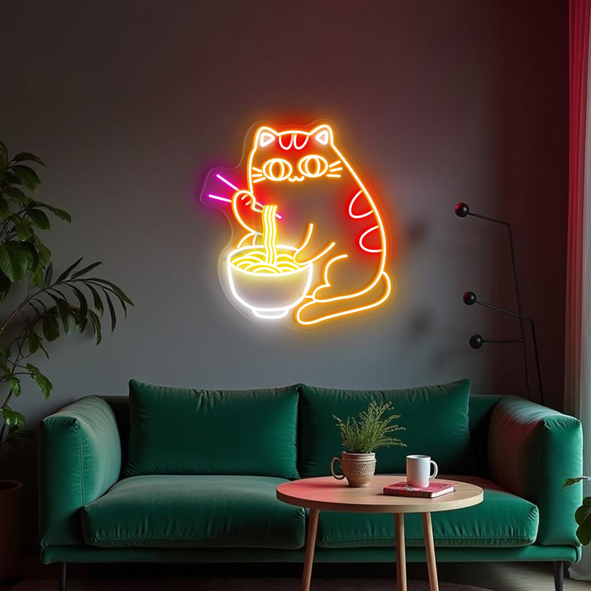 Ramen Cat Neon Sign