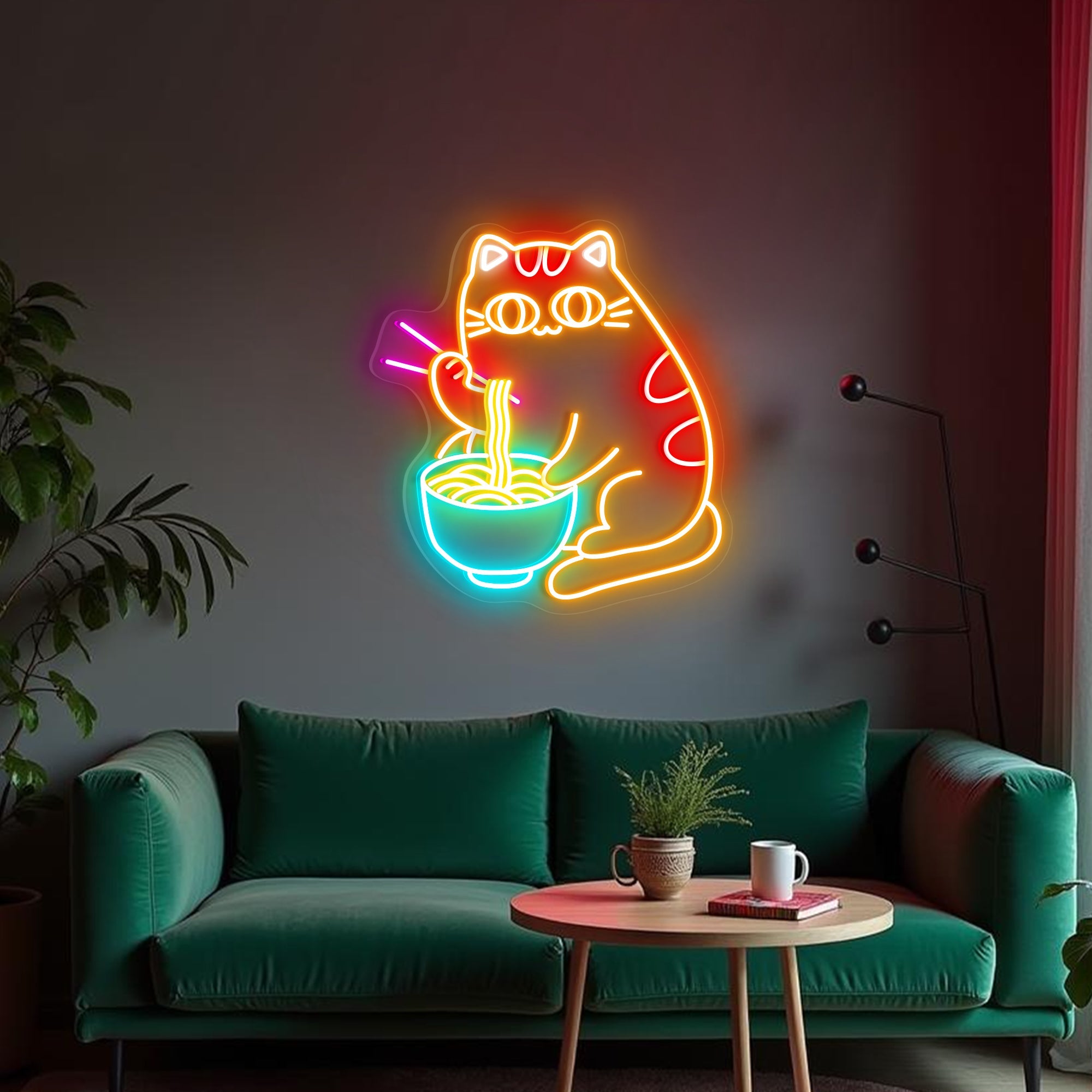 Ramen Cat Neon Sign