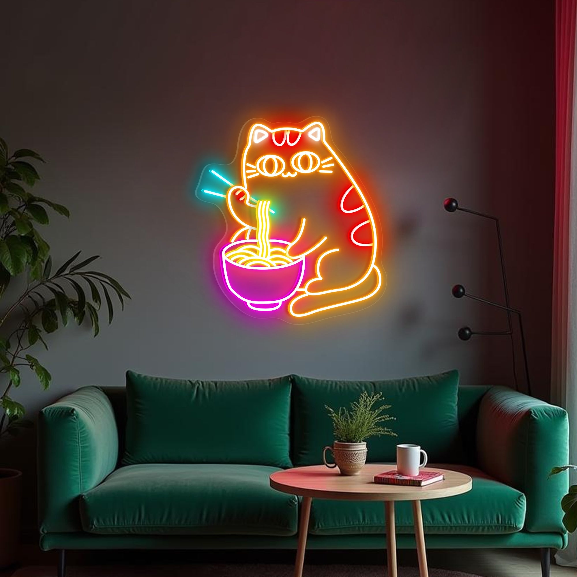 Ramen Cat Neon Sign