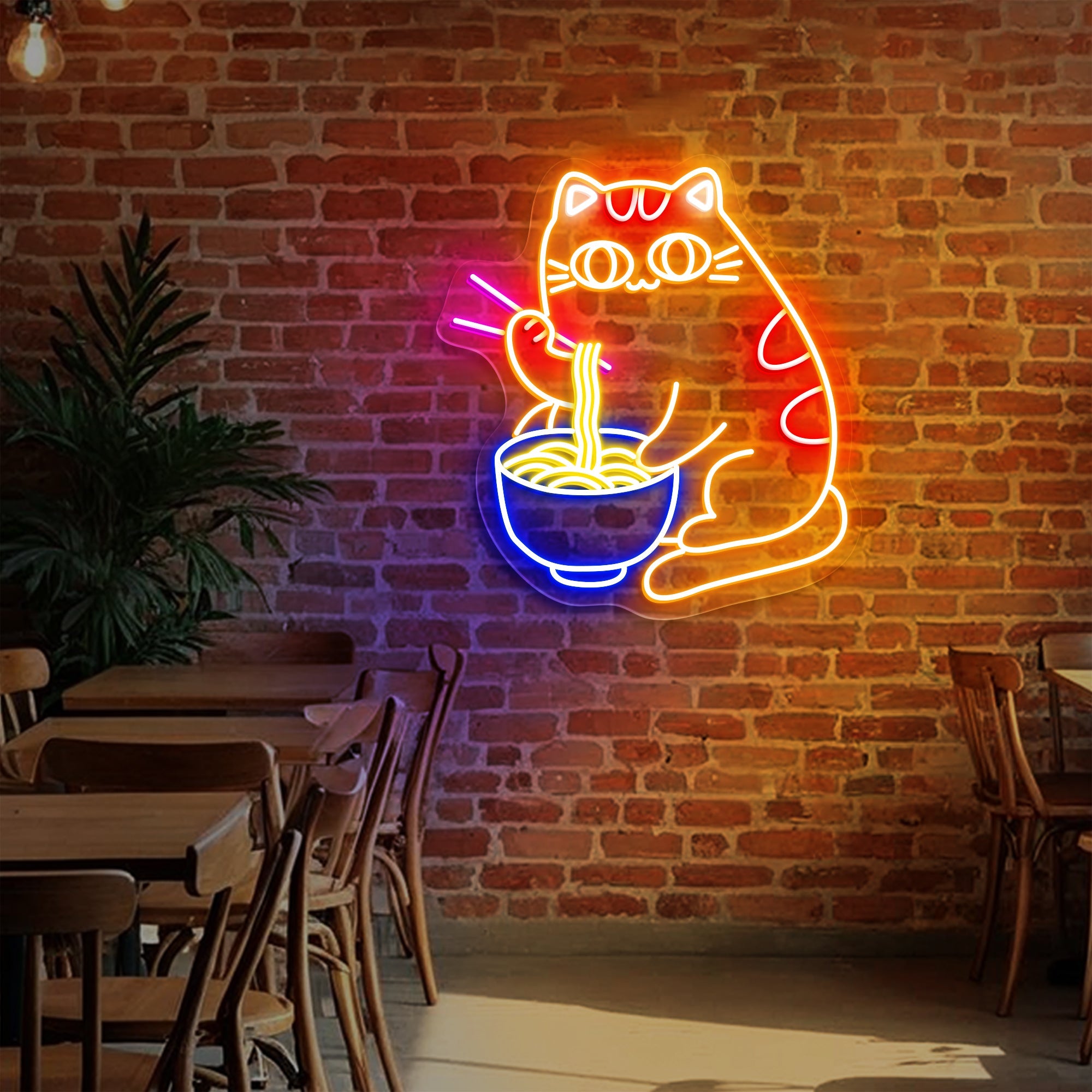 Ramen Cat Neon Sign