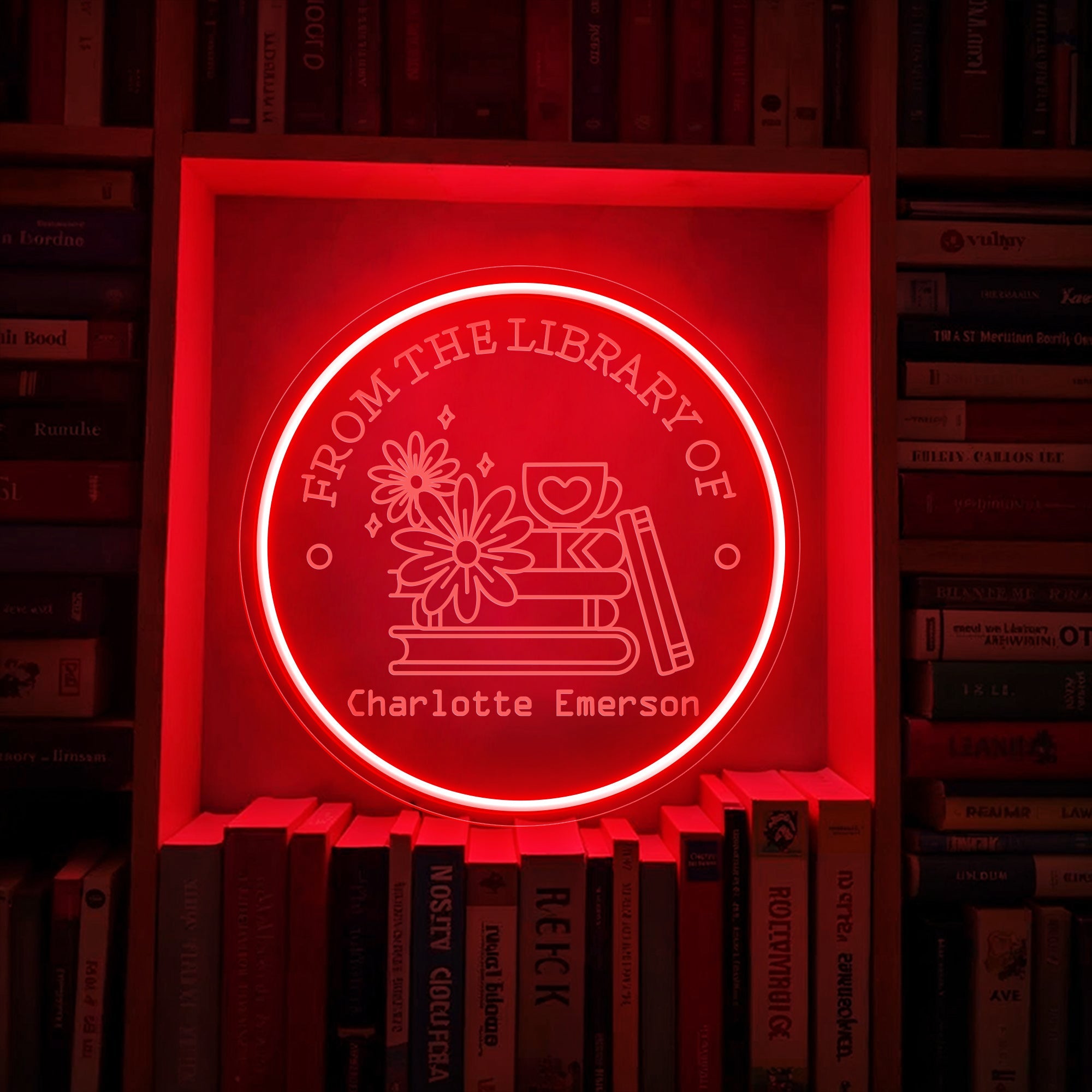 Custom Name Library Neon Sign