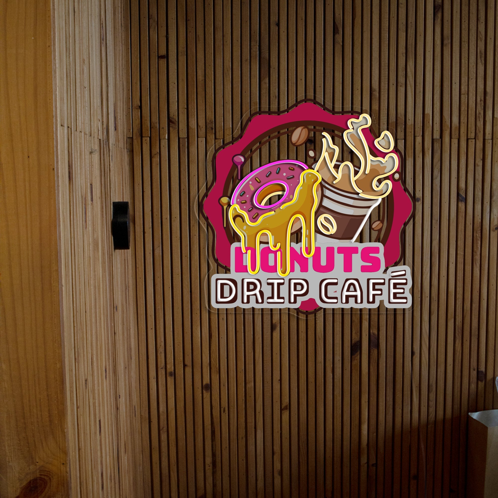 Donut Drip Cafe LED Neon Sign