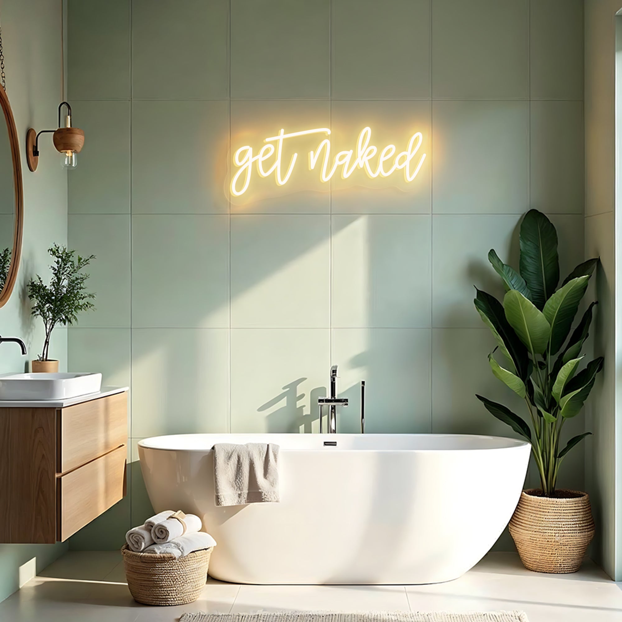 Get Naked Neon Sign