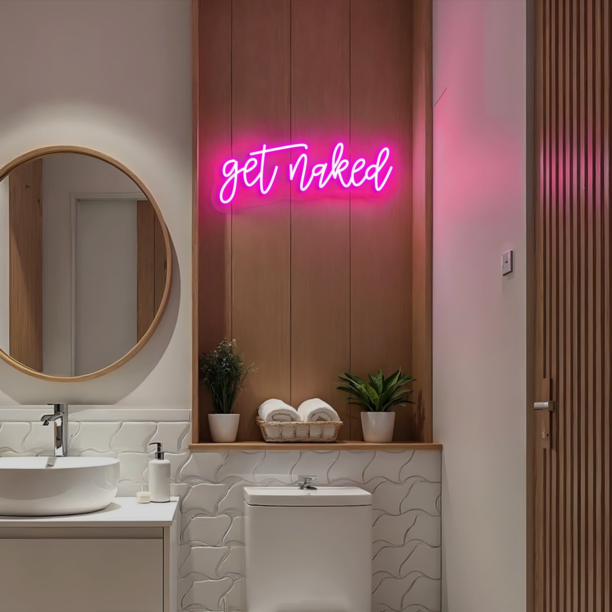 Get Naked Neon Sign