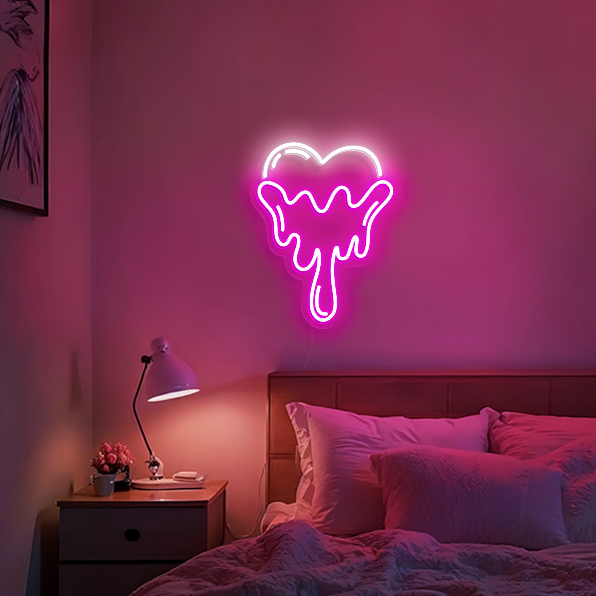 Bleeding Heart Valentine Neon Sign