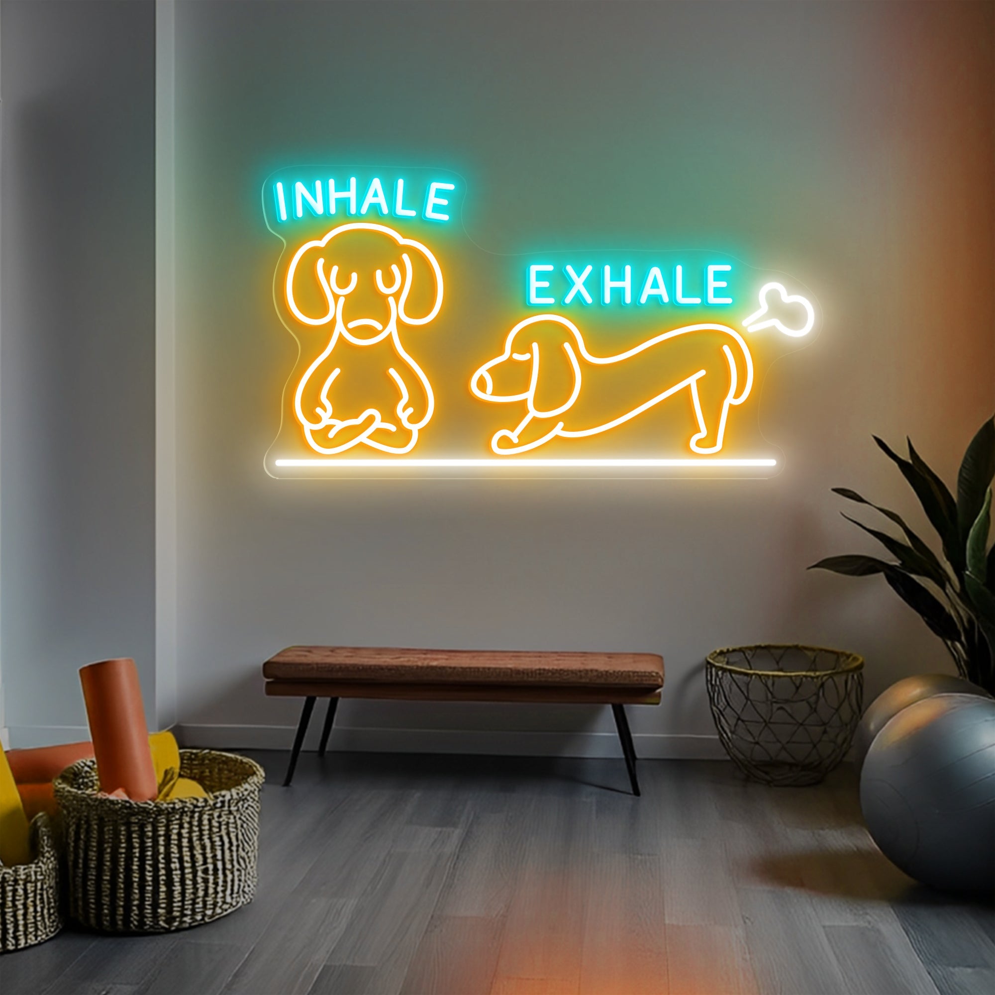 Inhale Exhale Neon Sign