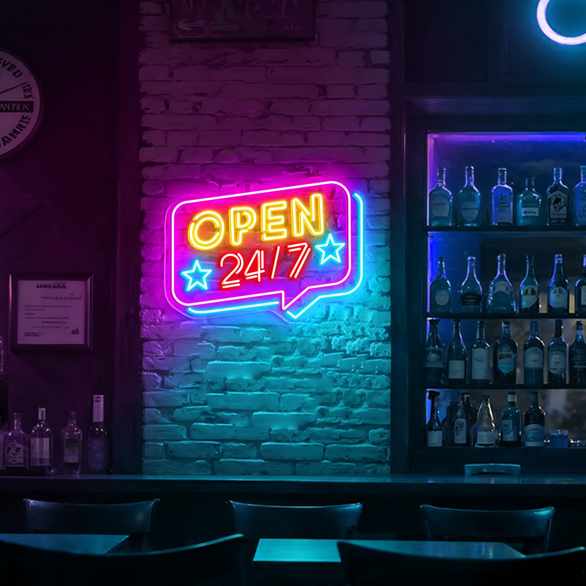 Open 24/7 Neon Sign