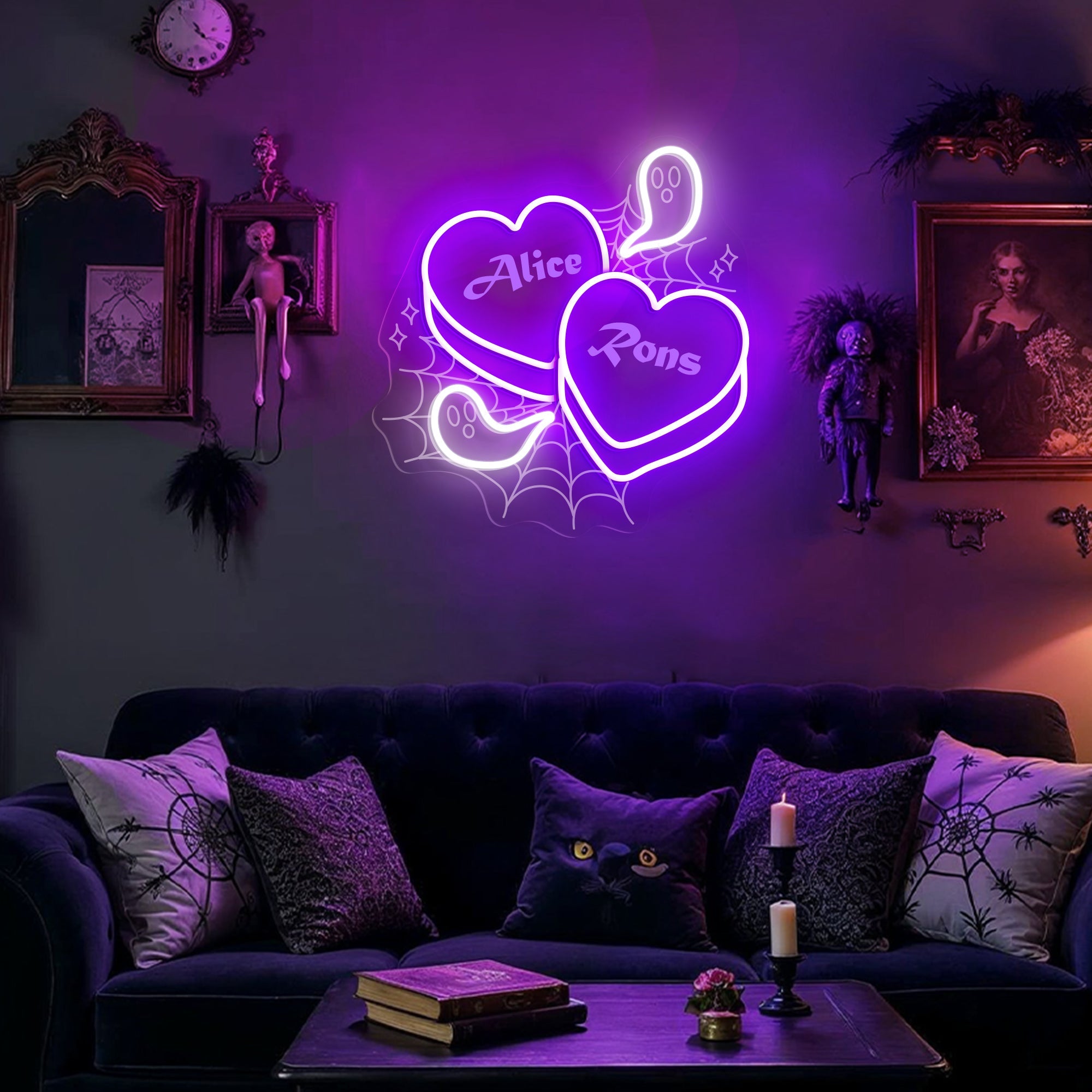 Custom Spooky Heart Neon Sign