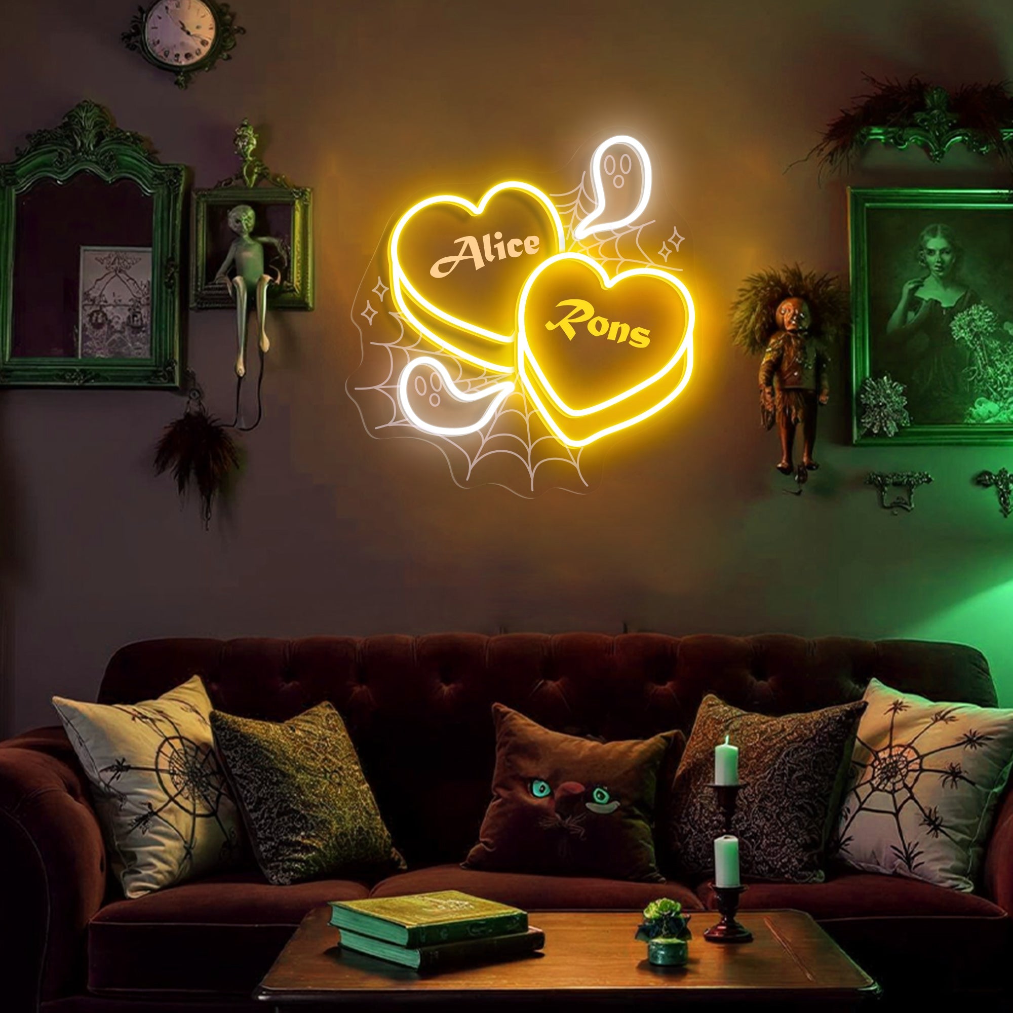 Custom Spooky Heart Neon Sign