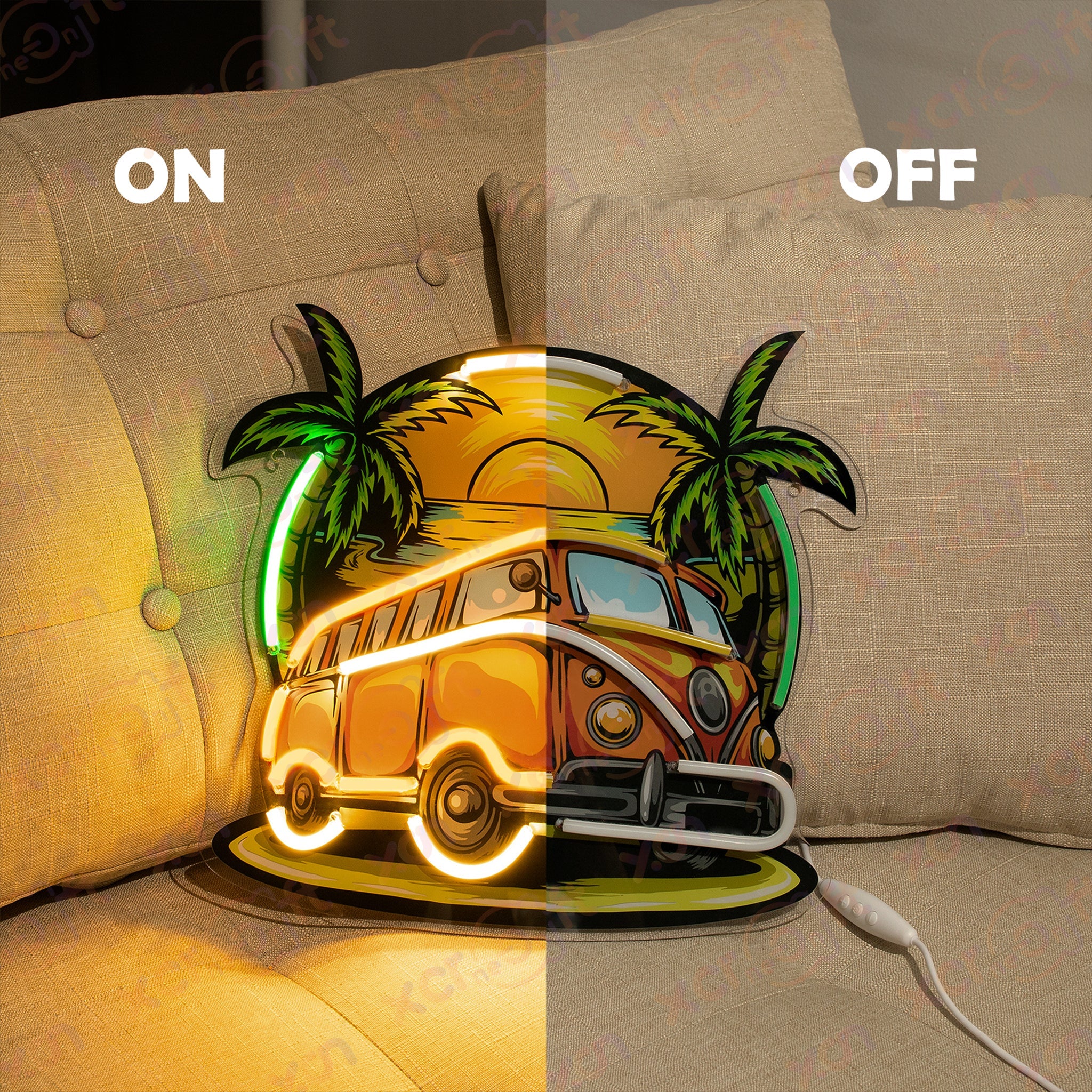 Beach Car Durable Neon Light